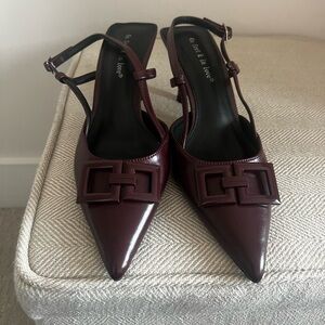 Boutique Maroon Slingback Heels - 7.5 Worn 1X